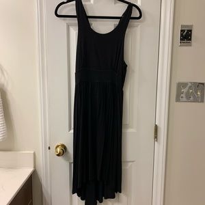 Black comfy high-low dress